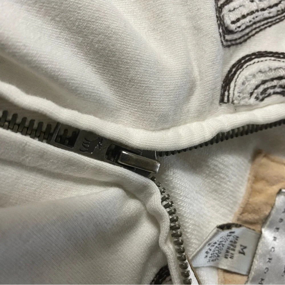 * Abercrombie & Fitch medium full zip thin sweatshirt Cream  Tan Jacket - Picture 7 of 7